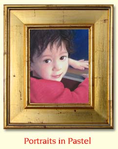 pastel portrait framed